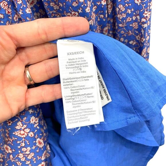 Madewell Tie-Strap‎ Tiered Midi Dress in Summer Vines Size XXS - Picture 11 of 11